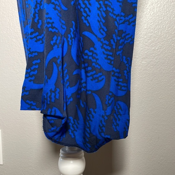 Diane von Furstenberg Leron Silk Georgette Tie Sleeve sheath dress size 6 - Picture 11 of 15